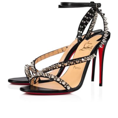 T Strap Mafaldina Spikes Christian Louboutin Mujer - Negros/Plateados - 1185059CM6S